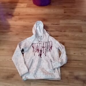 White Hoodie with Dreamcatcher Design